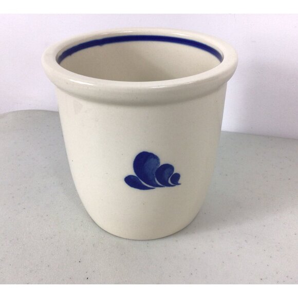 Vintage Kitchen Crock Stonewear Cobalt Blue Lovebirds - Picture 8 of 8